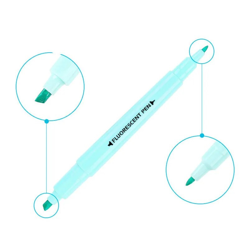 6gab/komplekts Marķieris Pildspalva Marķieris Ota Pildspalvas Fluorescējoša pildspalva Zīmēšanas marķieri Divgalvu, izmantojot pildspalvas Pastels Kancelejas preces