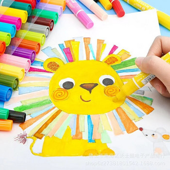 Двустранни маркери на маслена основа Цветни перманентни маркери Инструменти за рисуване за деца Рисуване на графити Художествени принадлежности Kawaii Канцеларски материали