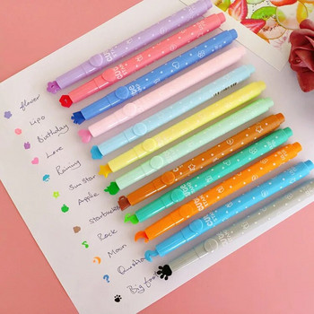 Yatniee Lovely Color Highlighters Inks Stamp Pen Marker Pen Kawaii Χαριτωμένο δώρο επιστολόχαρτου για παιδιά Παιδιά