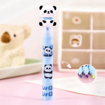 4 τμχ/παρτίδα Lovely Panda 3 Layer Splicing Highlighters Art Markers Diy Drawing Paint Έγχρωμο Σχολικό Μαρκαδόρο Γραφείου Επιστολόχαρτο