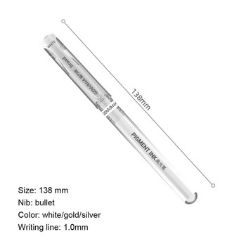 SeamiArt 1 бр. 1 мм златисто сребристо бял метален маркер Гел писалка за Направи си сам Арт Оцветяване Скрапбукинг Подписване Арт консумативи Канцеларски материали