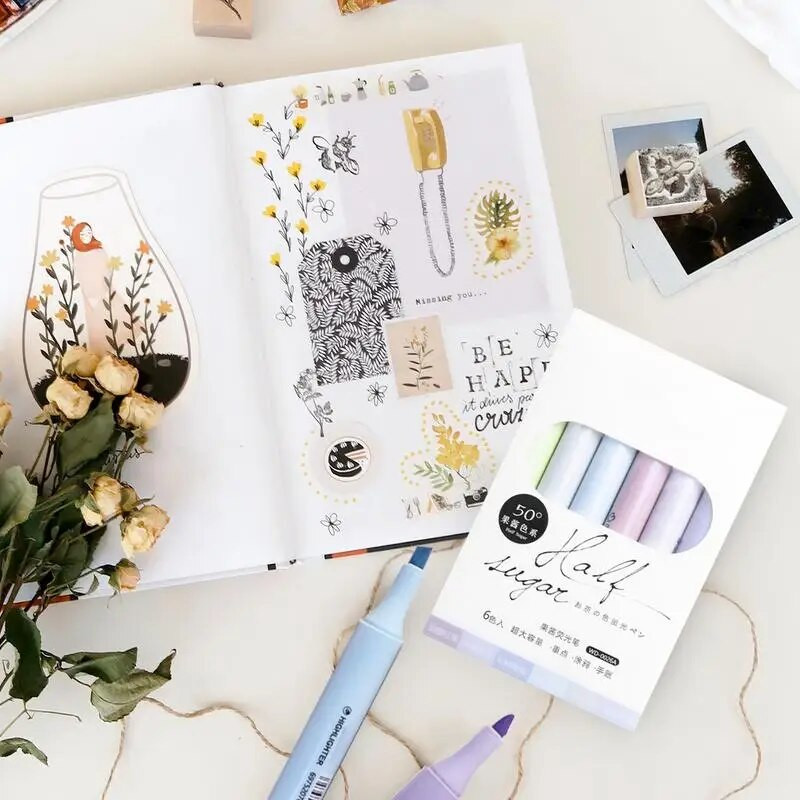 6 TK grafitipliiats, pehme värviga grafiti märkmete numbripliiats, pehme värviga kiiresti kuivav markerpliiats kooliõpetaja klassiruumi ja kontorisse