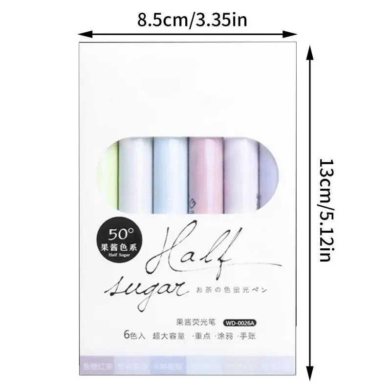 6 TK grafitipliiats, pehme värviga grafiti märkmete numbripliiats, pehme värviga kiiresti kuivav markerpliiats kooliõpetaja klassiruumi ja kontorisse