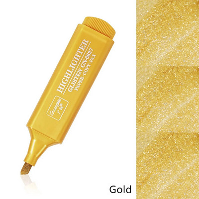 8 krāsu metālisks marķieris, īpaši zibspuldzes dienasgaismas pildspalva, metālisks mirdzošs izgaismotājs, marķieri piezīmju veikšanai, žurnālu rakstīšanas piederumi