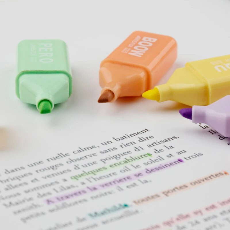 6 τμχ/Σετ χαριτωμένα καρτούν Μίνι Μαρκαδόροι Μαρκαδόροι Παστέλ Χρώματα Kawaii Μαρκαδόροι Scrapbooking Diary Highlighter Χαρτικά