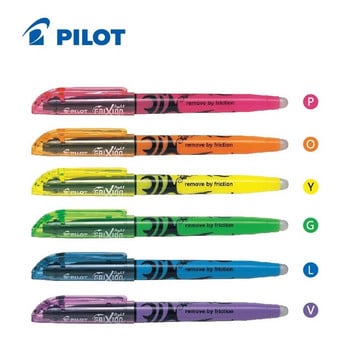 1 τεμ. Pilot Erasable Highlighter Pen Frixion Ink Fluorescent Pastel Nature Color Marker Liner for Drawing Lettering School A6250