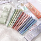 JIANWU 4 τεμάχια/σετ Απλή ομαλή γραφή με μαρκαδόρο Gradient Σετ highlighter διπλού άκρου Creative DIY Μαθητικές προμήθειες Χαρτικά