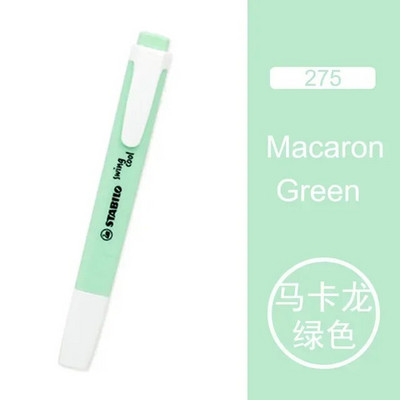 STABILO Νέα 275 Highlighters Παστέλ Μαρκαδόροι Swan Swing 6 Χρώματα Μονό Κείμενο Focus Μαρκαδόρο για Σχολικό Γραφείο 1Τμ