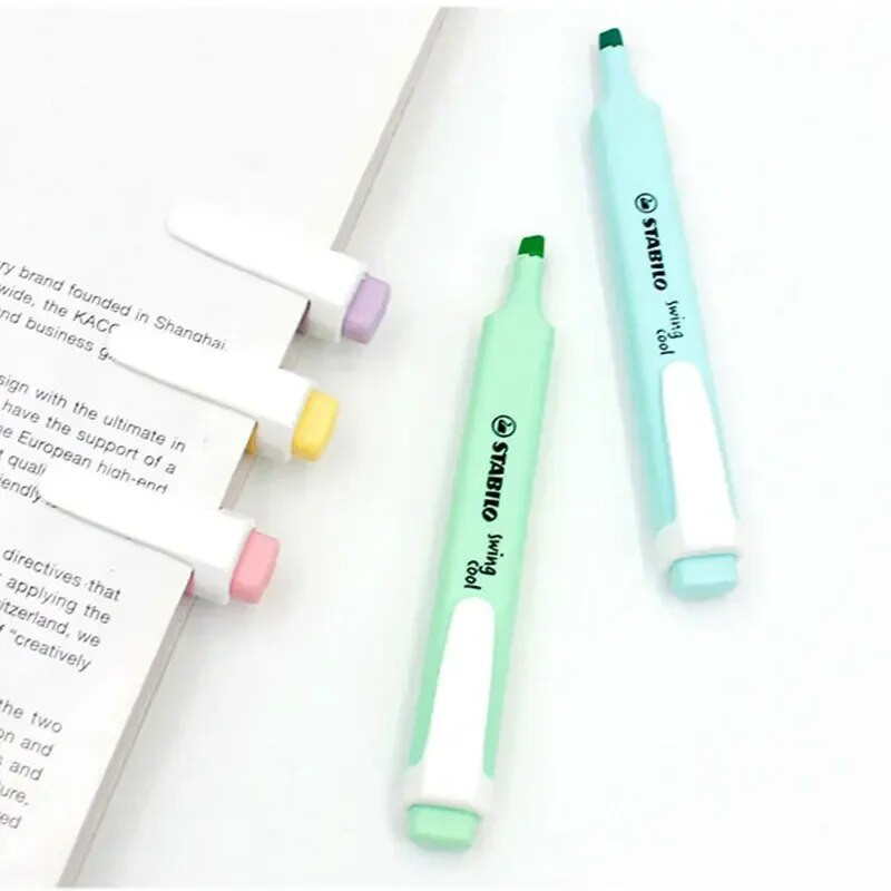 STABILO Νέα 275 Highlighters Παστέλ Μαρκαδόροι Swan Swing 6 Χρώματα Μονό Κείμενο Focus Μαρκαδόρο για Σχολικό Γραφείο 1Τμ