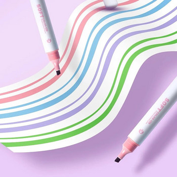 Παστέλ Highlighter, Στυλό αποσυμπίεσης, Μύτη σμίλης, Highlighters Pastel, Bible Highlighter, Πολύχρωμα Συσκευασία Highlighters