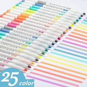 5-värviline kahe otsaga markermarkerid õpilaste värvipliiats Õpilaste kirjatarbed kawaii koolitarbed markerpliiatsid