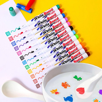 12Pcs Magic Pen Children DIY Fun Enlightenment Education Graffiti Pen Magical Water Painting Pen Colorful Mark Pen Markers Art