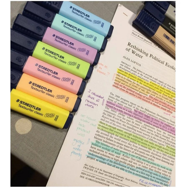 1gab STAEDTLER pasteļkrāsu marķiera pildspalva 1-5 mm līnija, vintage marķieris, izceļošs papīrs, fakss, rasējums biroja skola A6112