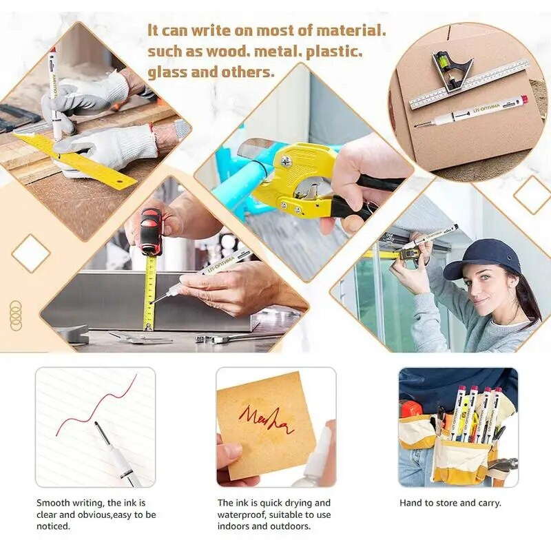 2 mm eļļaini dziļi caurumi, gari uzgali Marķieri Kancelejas piederumu pildspalvas Ūdensnecaurlaidīgi mākslas piederumi metāla perforēšanai vannas istabas kokapstrādes instrumenti