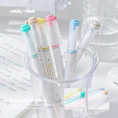 3 tk Armas värvimarker Lihtsus Korea moe loominguline esiletõstja, kahepealine isetegemise väljalõigete albumi tegija pliiatsi kirjutustarvikud