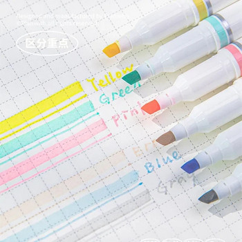3 τεμ. Lovely Paint Marker Simplicity Korean Fashion Creative highlighter Double Head DIY Scrapbook Maker Pen Supplies