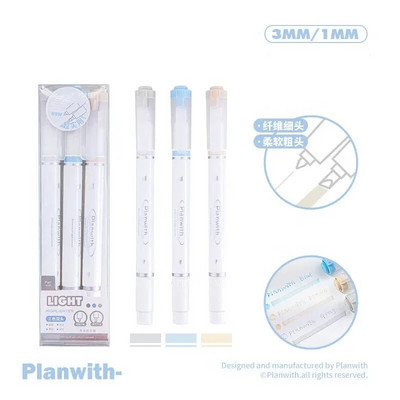 3 tk Armas värvimarker Lihtsus Korea moe loominguline esiletõstja, kahepealine isetegemise väljalõigete albumi tegija pliiatsi kirjutustarvikud