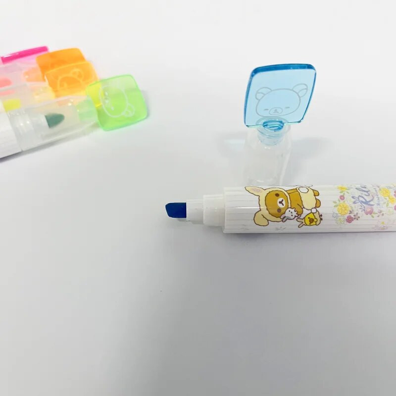 6Gb AIHAO HM5320 Rilakkuma Mini Highlighter Jauki karikatūra Paint Marķieris Pildspalva Skola Biroja kancelejas piederumi Kawaii