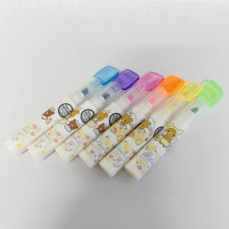 6Gb AIHAO HM5320 Rilakkuma Mini Highlighter Jauki karikatūra Paint Marķieris Pildspalva Skola Biroja kancelejas piederumi Kawaii