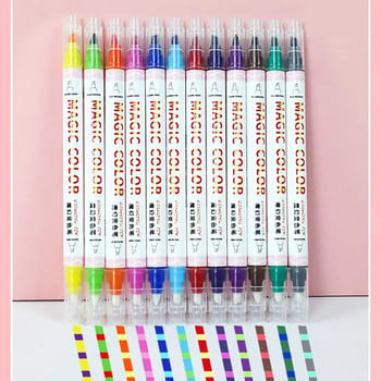 Δυνατότητα αλλαγής χρώματος Highlighter Magic Water Color Pen Drawing Discoloor Pen Dual-side Fluorescent Erasable Marker Liner Art Pen