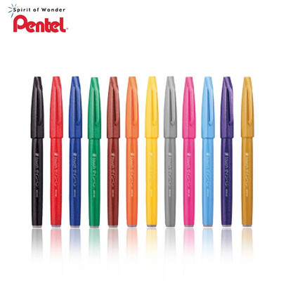 Pentel Umjetnički marker u boji Flomaster za kaligrafsko crtanje Olovke za potez kistom Školski pribor Uredski pribor Olovka s 12 boja SES15C