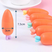 6 τεμ/Παρτίδα Χαριτωμένα καρτούν επισημάνσεις καρότου Φορητά μαθητικά Μίνι ζωγραφική τέχνης Γκράφιτι Μαρκαδόροι στυλό Σχολικά δώρα Kawaii Χαρτικά