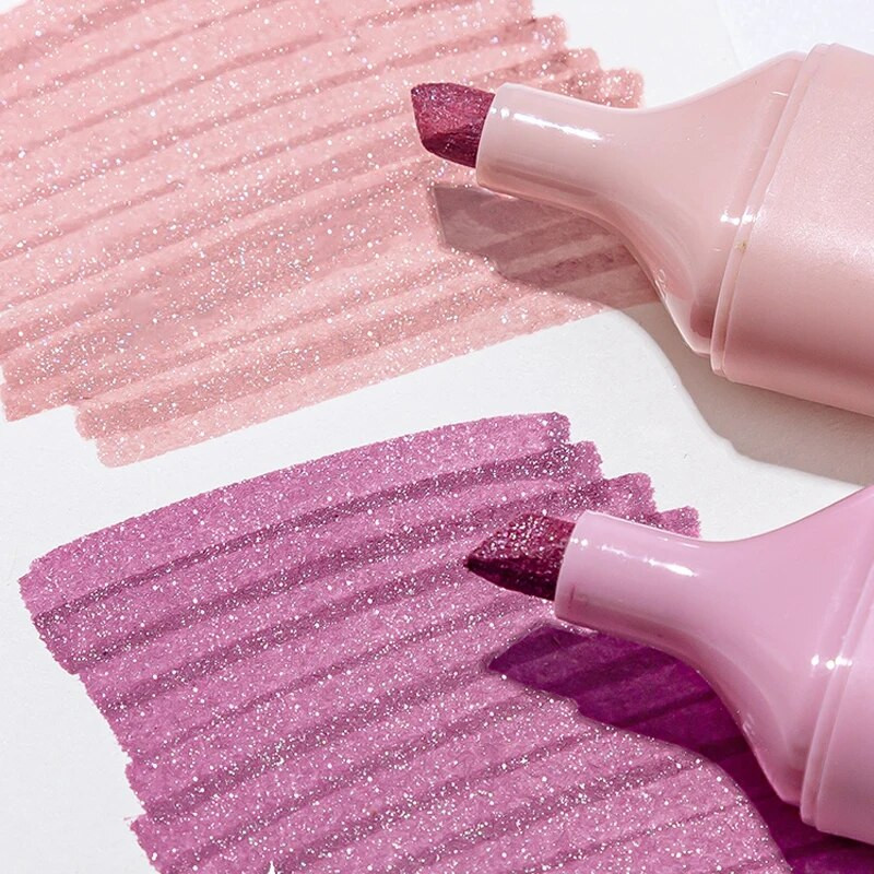 Glitter marķieri, elastīgs līnijas platums un netīrumu izturīga ūdens bāzes tinte dzirkstošai piezīmju veikšanai, plānotājs, Bībeles žurnālu rakstīšana