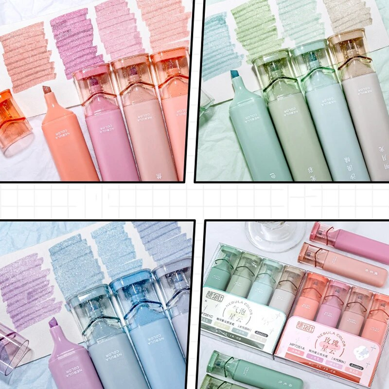 Glitter marķieri, elastīgs līnijas platums un netīrumu izturīga ūdens bāzes tinte dzirkstošai piezīmju veikšanai, plānotājs, Bībeles žurnālu rakstīšana