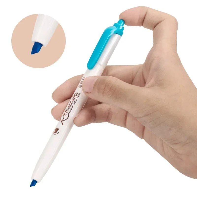 6 Krāsas/komplekts Morandi izvelkami marķieri Fluorescējošā pildspalva Manga marķieri zīmēšanai, krāsojamās Kawaii kancelejas preces