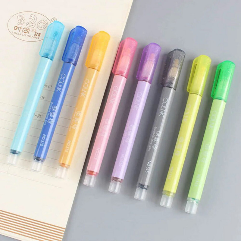 1 vnt Spalvotas kontūras Dviejų linijų rašiklis, blykstės, žymeklis, rašiklis Scrapbooking tapyba, paryškinimo rašikliai Biuro reikmenys