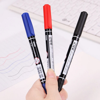 3 PCS маркери с добро водоустойчиво мастило, тънък писец, груб писец, черен, нов преносим фин цветен маркер, 3 цвята микс