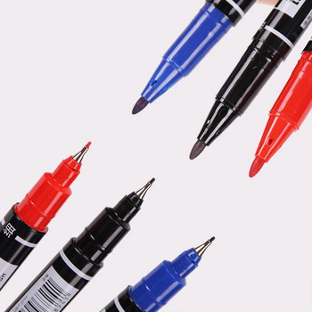 3 PCS маркери с добро водоустойчиво мастило, тънък писец, груб писец, черен, нов преносим фин цветен маркер, 3 цвята микс