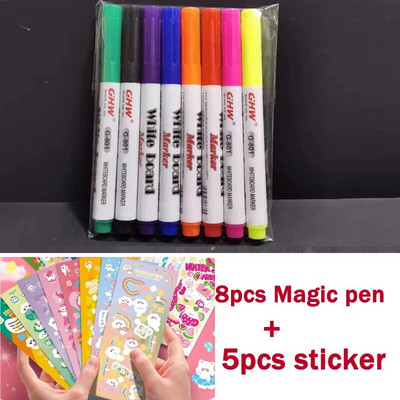 12 gab. Burvju pildspalva Maģiska ūdens gleznošanas pildspalva tāfeles marķieri Peldoša tintes pildspalva Rotaļlieta Ūdens pildspalvas Agrīnas izglītības mākslas piederumi