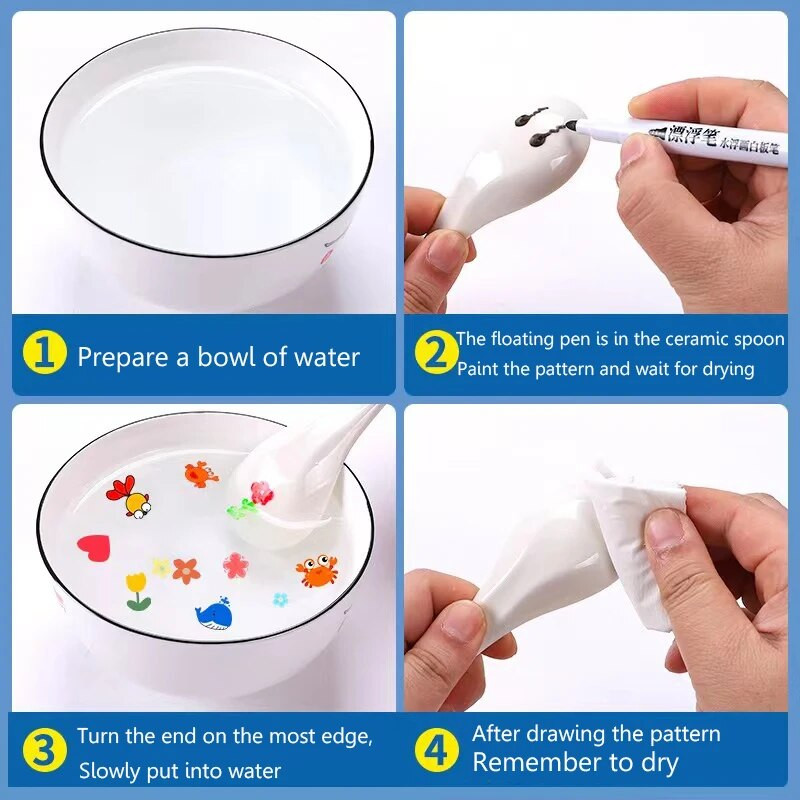 12 gab. Burvju pildspalva Maģiska ūdens gleznošanas pildspalva tāfeles marķieri Peldoša tintes pildspalva Rotaļlieta Ūdens pildspalvas Agrīnas izglītības mākslas piederumi