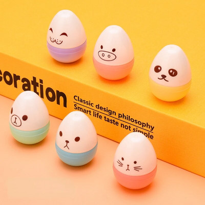 6 τεμάχια/Παρτίδα Κάψουλα μελιτζάνας σε σχήμα κινουμένων σχεδίων επισήμανσης Σχολική γραφική ύλη Μαθητές Προμήθειες σχεδίου Kawaii Mini μαρκαδόρος ζωγραφικής