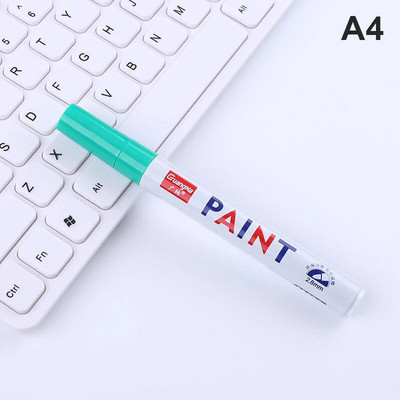 12 spalvų dažų žymeklio rašiklis, atsparus blukimui automobilio padangos padangos protektoriaus kompaktinis diskas, metalas, nuolatinis