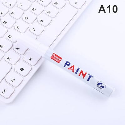 12 spalvų dažų žymeklio rašiklis, atsparus blukimui automobilio padangos padangos protektoriaus kompaktinis diskas, metalas, nuolatinis