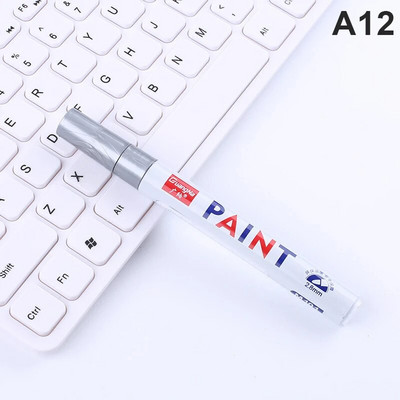 12 spalvų dažų žymeklio rašiklis, atsparus blukimui automobilio padangos padangos protektoriaus kompaktinis diskas, metalas, nuolatinis