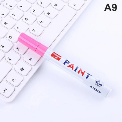 12 spalvų dažų žymeklio rašiklis, atsparus blukimui automobilio padangos padangos protektoriaus kompaktinis diskas, metalas, nuolatinis