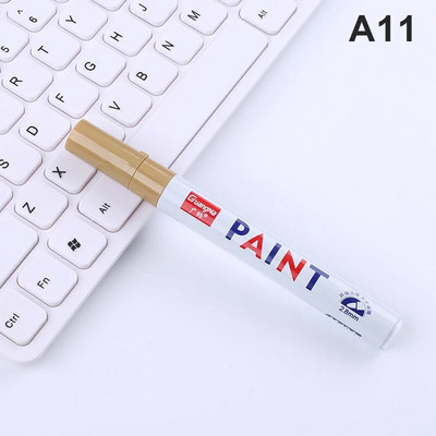 12 spalvų dažų žymeklio rašiklis, atsparus blukimui automobilio padangos padangos protektoriaus kompaktinis diskas, metalas, nuolatinis