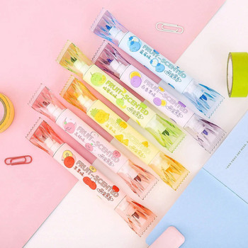 Double Tip Highlighters, Cute Candy Highlighters Ήπια ποικιλία χρωμάτων με γεύση φρούτων, για Journal Planner Notes School Office