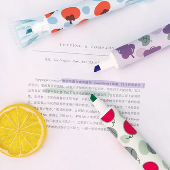 Хайлайтери с двоен връх, хайлайтери със сладки бонбони Меки разнообразни цветове с плодов вкус, за училищния офис на дневника за планиране на бележки