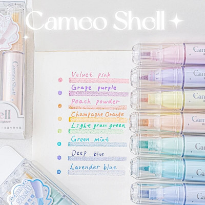 4бр. Cameo Shell Highlighter Pens Set Mini Portable Size Ultra Glitter Marker Liner for Drawing Paint A7484