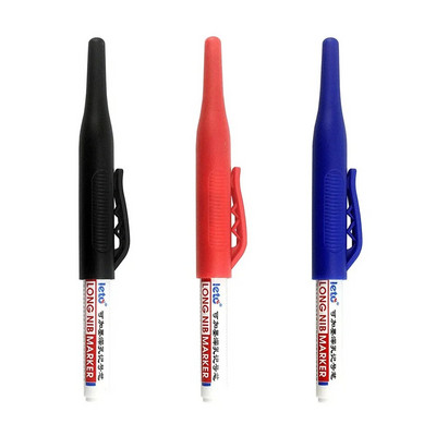 1/3 gab. 32 MM marķieru pildspalvas ar garu galvu, četru krāsu lielas ietilpības dziļo caurumu galviņas ūdensnecaurlaidīgi marķieri metāla kokapstrādes mākslas materiāliem