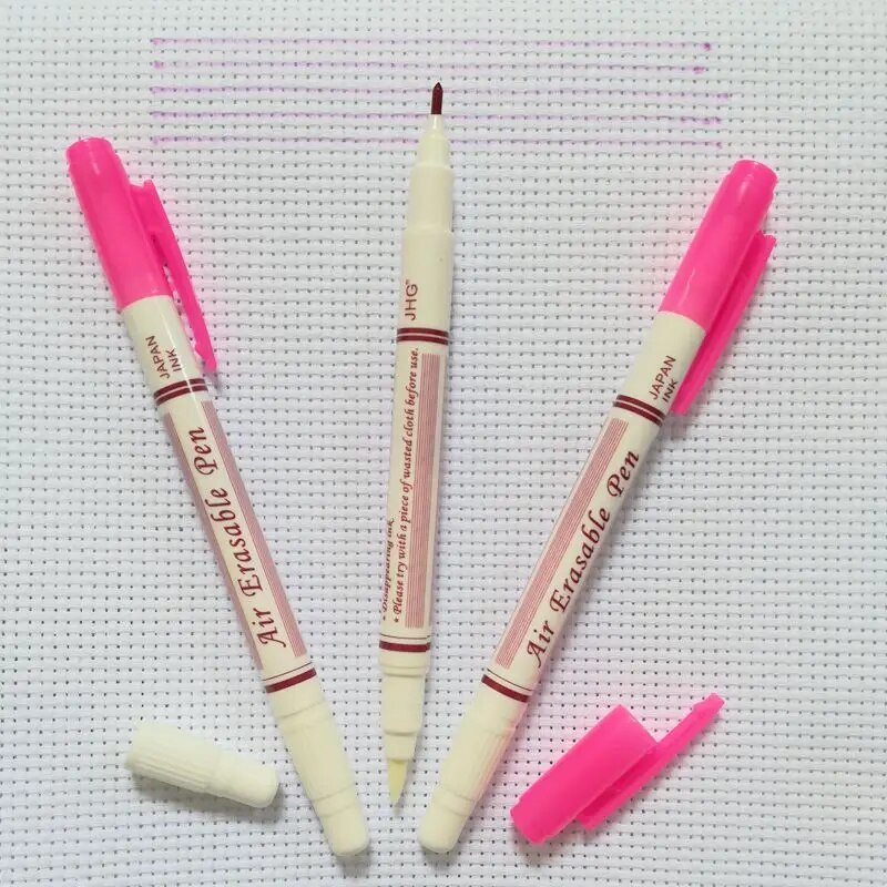 JHG Dvostrana ružičasta zračna izbrisiva olovka Marker za boju tkanine Markeri za ubod križića za tkaninu Igle za pletenje Alati Bojarska olovka Craft