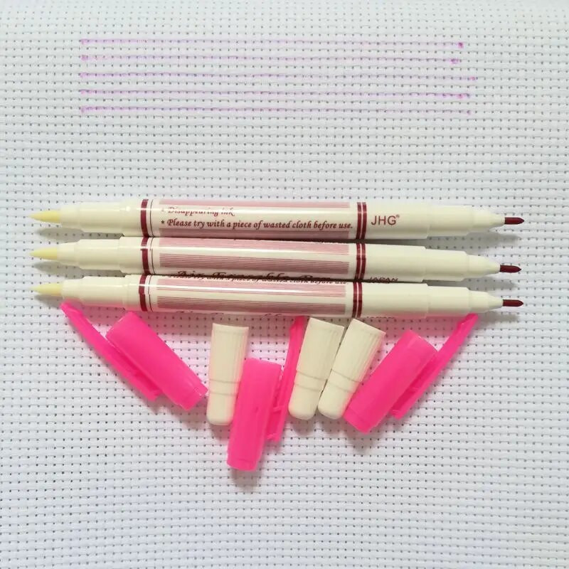 JHG Dvostrana ružičasta zračna izbrisiva olovka Marker za boju tkanine Markeri za ubod križića za tkaninu Igle za pletenje Alati Bojarska olovka Craft