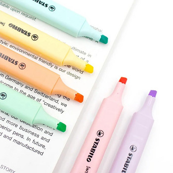 1 τμχ γερμανικό STABILO highlighter Macron χρώμα παστέλ highlighter 275 φορητό χαριτωμένο μαθητικό μαρκαδόρο στυλό σχολικά είδη γραφικής ύλης