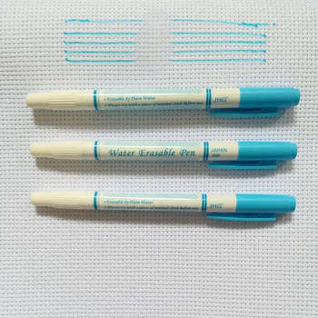 JHG Double Side 3 Pcs Water Erasable Marker Stand For Tailor Fabric Paint Marker Υδατοδιαλυτοί μαρκαδόροι Εργαλεία ραπτικής Cross Stitch