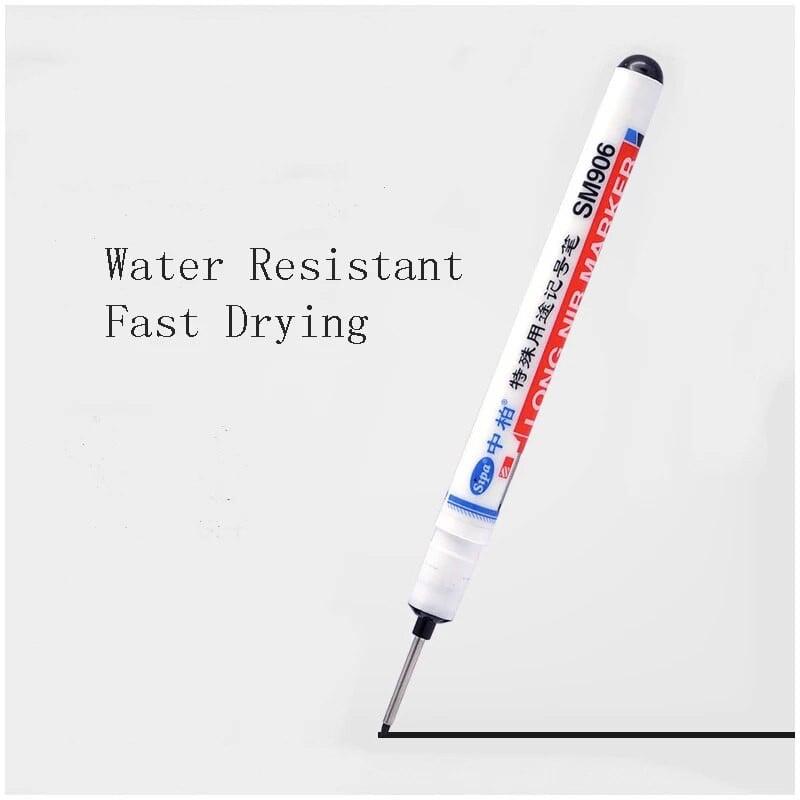 3 gab. 20 mm dziļi urbt caurumu, gara deguna marķiera pildspalvas, melnas krāsainas mājas dekorēšanas piederumu apstrāde, automašīna, grāmatu plaukta zīme