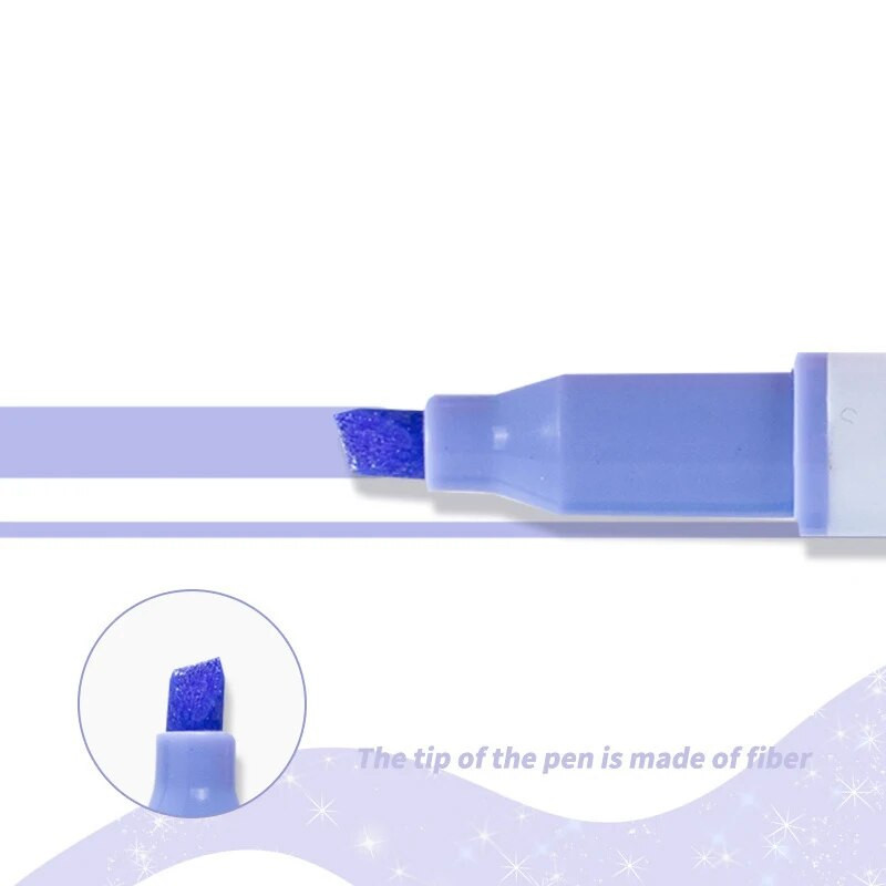 Glitter Marker Highlighter Pliiatsid, peene otsaga, erinevaid fluorestsentsvärve kunstiajakirjade värvimiseks Käsikirjade visandamine